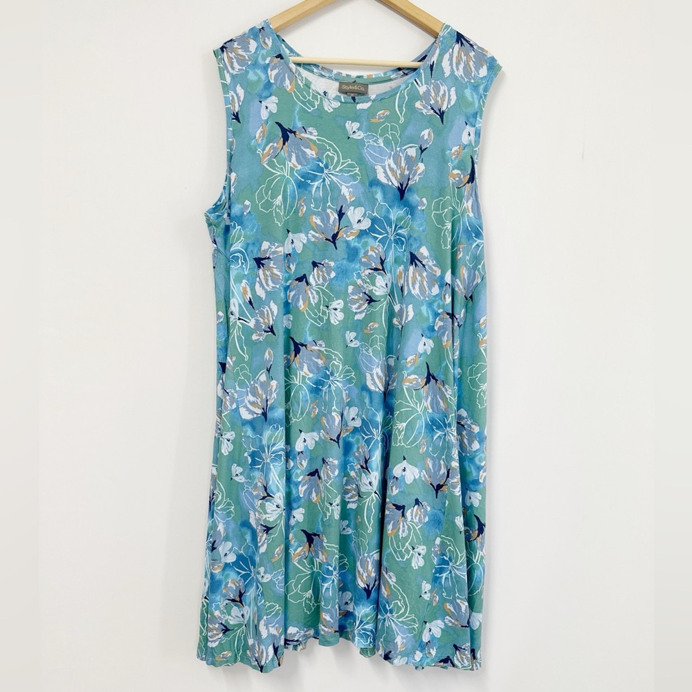 Style & Co Women's plus size Printed Sleeveless Flip-Flop Dress 3X